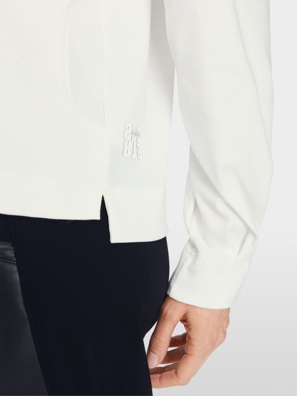 Marc Cain Langärmeliges T-Shirt Aus Baumwoll-Ripp