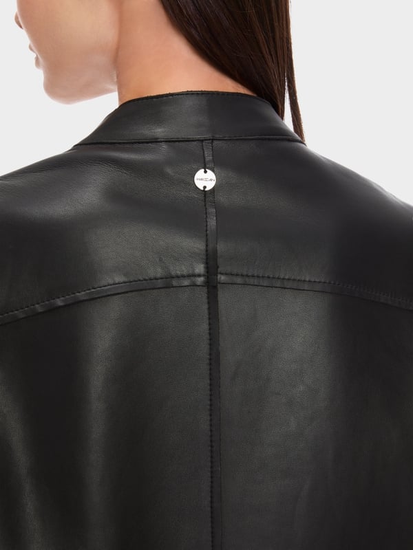 Marc Cain Lange Lederjacke Mit Zipp