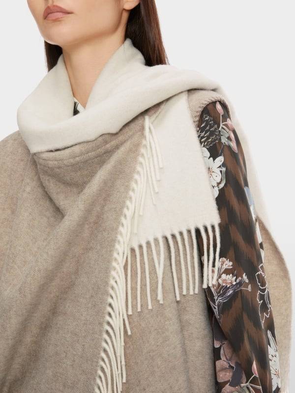 Marc Cain Lange Wickelweste Mit Schal