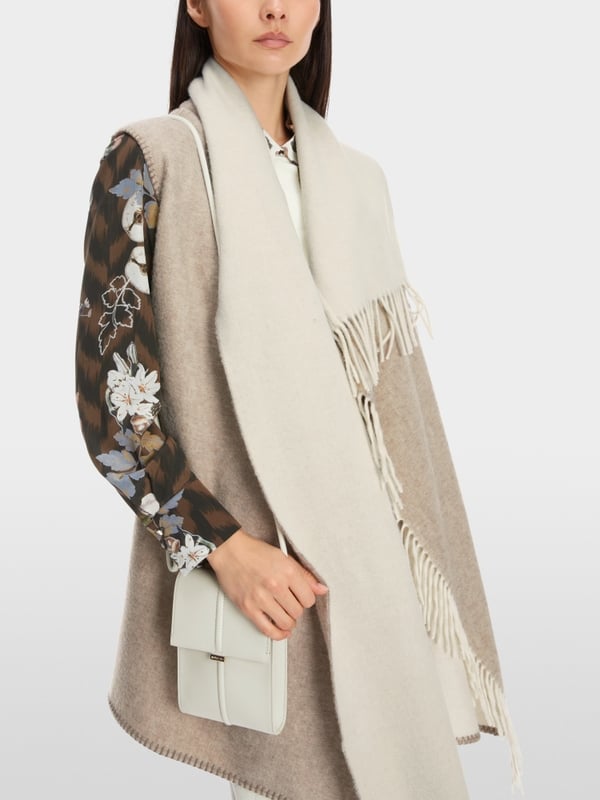 Marc Cain Lange Wickelweste Mit Schal