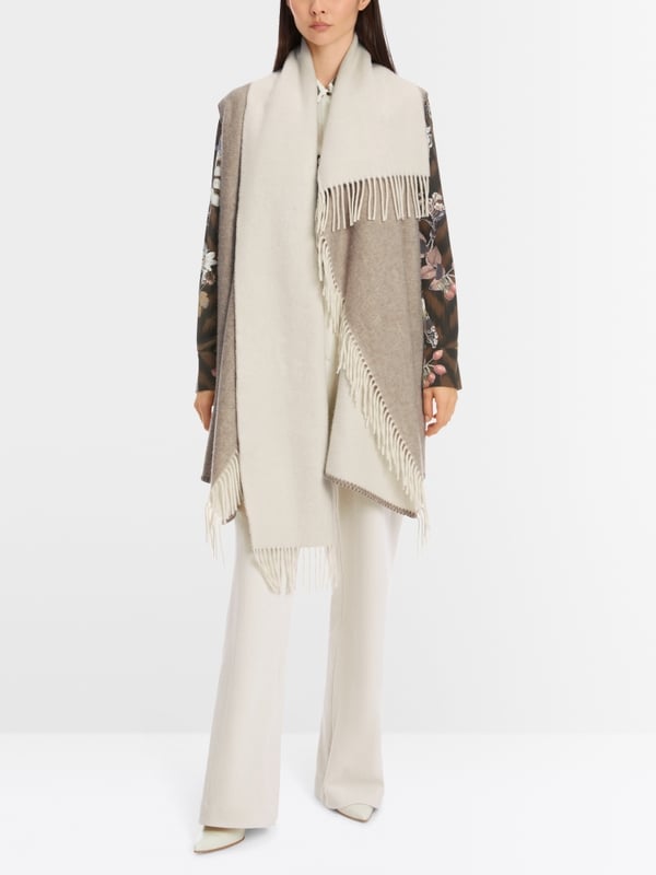 Marc Cain Lange Wickelweste mit Schal