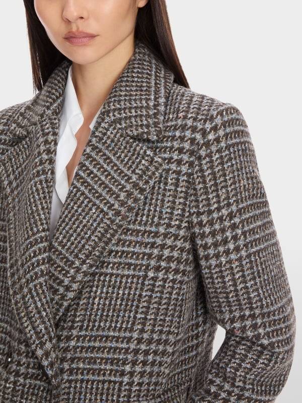 Marc Cain Langer Blazer-Mantel In Vintage-Karo