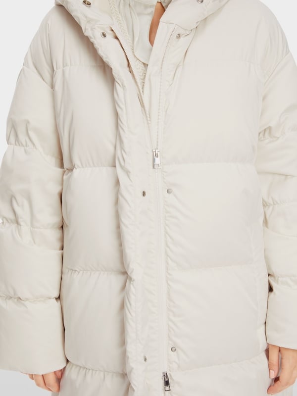 Marc Cain Langer Daunenmantel Mit Kapuze