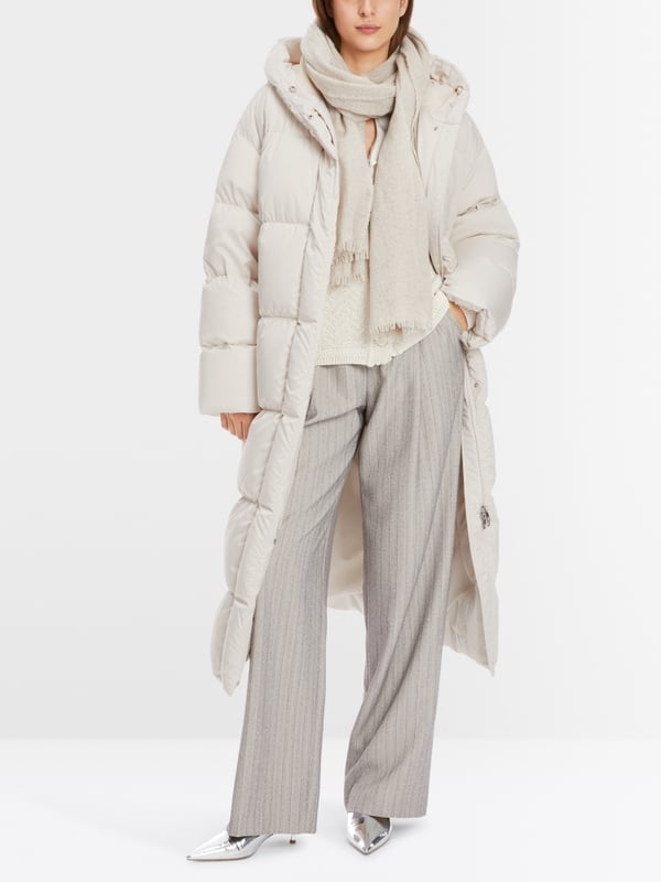 Marc Cain Langer Daunenmantel mit Kapuze