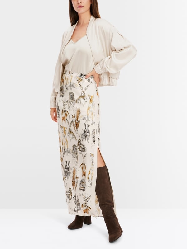 Marc Cain Langer Rock Mit Tier-Print