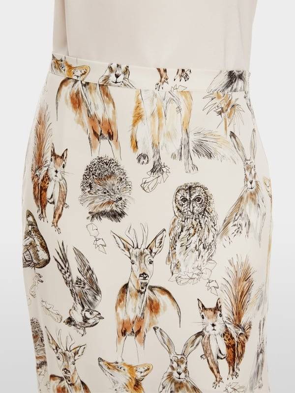 Marc Cain Langer Rock Mit Tier-Print