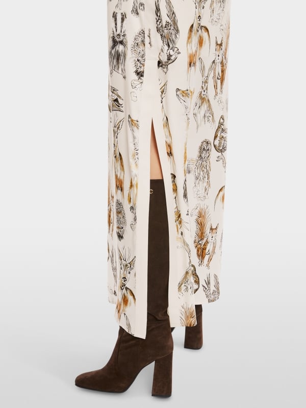 Marc Cain Langer Rock Mit Tier-Print