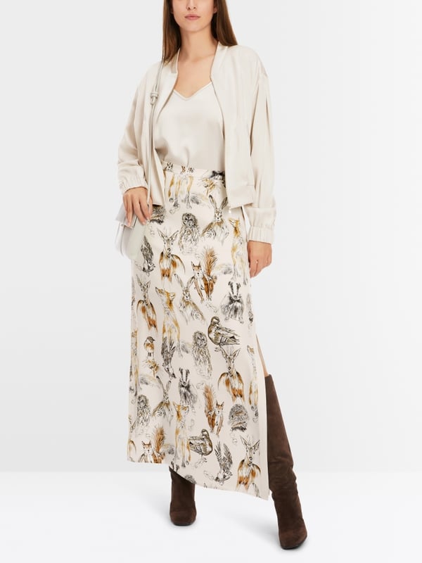 Marc Cain Langer Rock mit Tier-Print