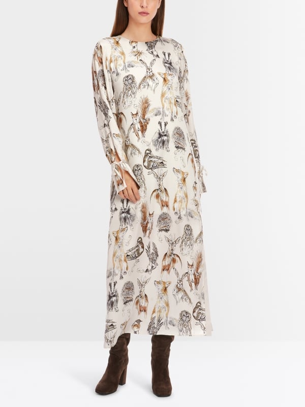 Marc Cain Langes Kleid Mit Tierprint