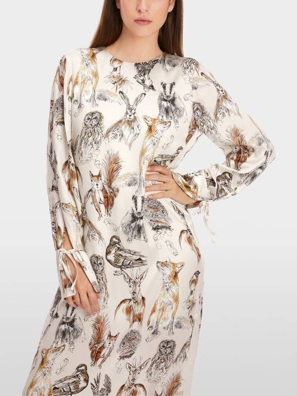 Marc Cain Langes Kleid Mit Tierprint