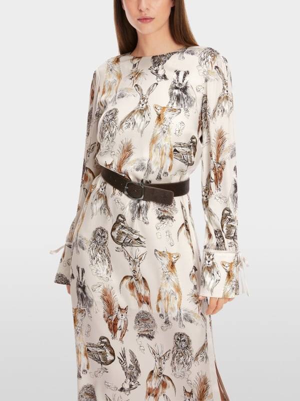 Marc Cain Langes Kleid Mit Tierprint