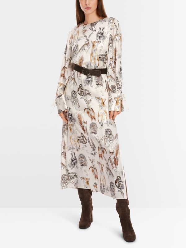 Marc Cain Langes Kleid mit Tierprint