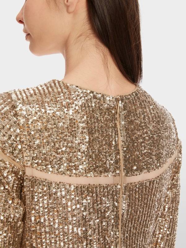 Marc Cain Langes Pailletten-Kleid