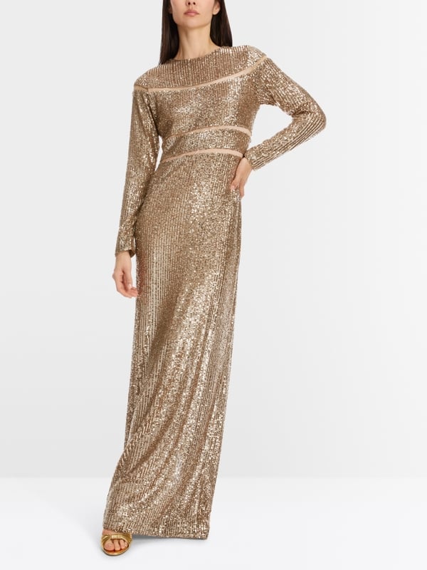 Marc Cain Langes Pailletten-Kleid