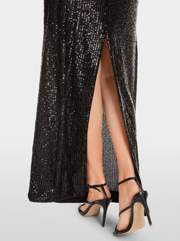 Marc Cain Langes Pailletten-Kleid