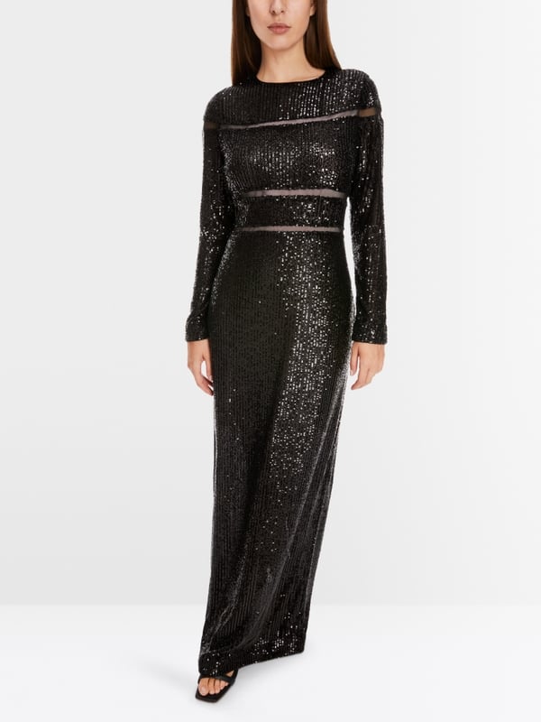 Marc Cain Langes Pailletten-Kleid