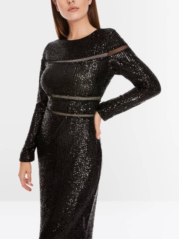 Marc Cain Langes Pailletten-Kleid