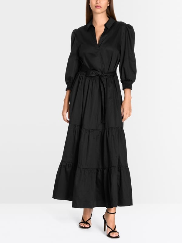 Marc Cain Langes tailliertes Stufenkleid