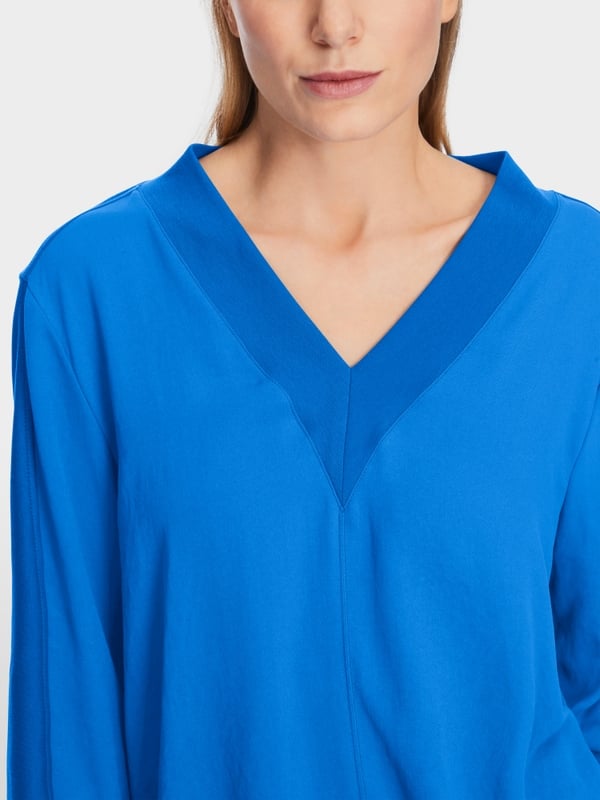 Marc Cain Lässige Bluse In Materialmix