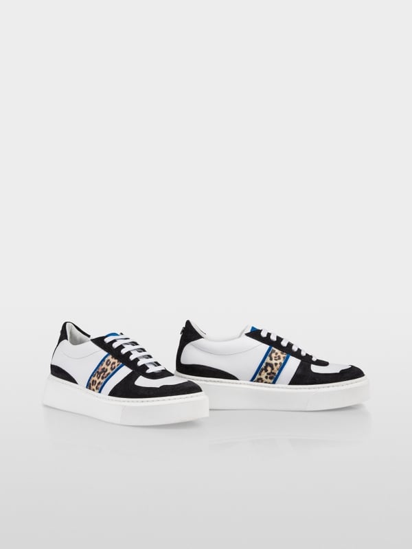 Marc Cain Leder-Sneaker mit Leo-Print