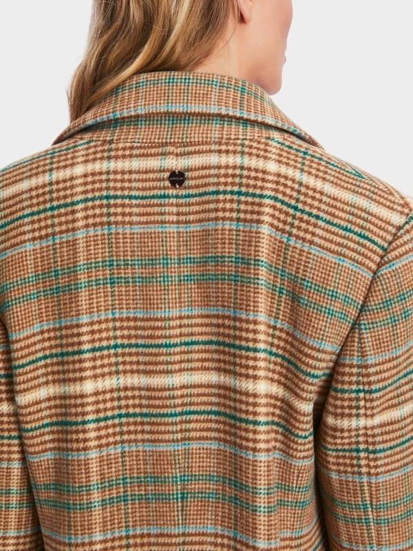 Marc Cain Mantel Im Karierten Mini-Pepita-Muster