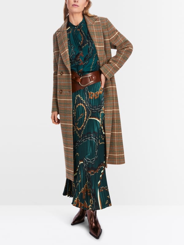 Marc Cain Mantel Im Karierten Mini-Pepita-Muster