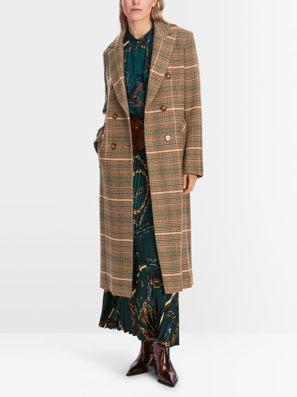 Marc Cain Mantel im karierten Mini-Pepita-Muster