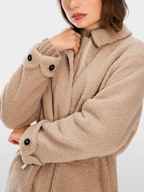 Marc Cain Mantel In Lockigem Fun Fur