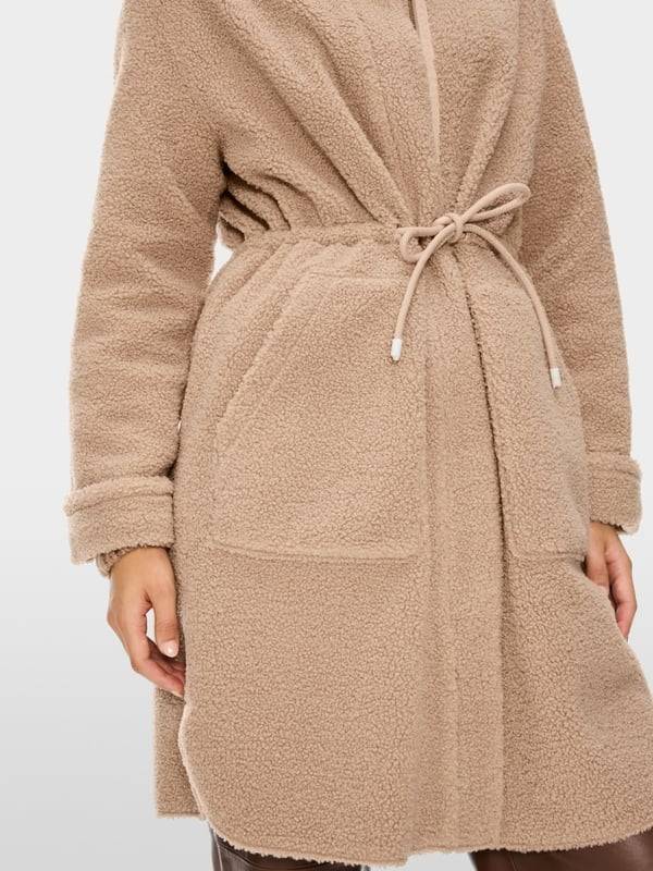 Marc Cain Mantel In Lockigem Fun Fur