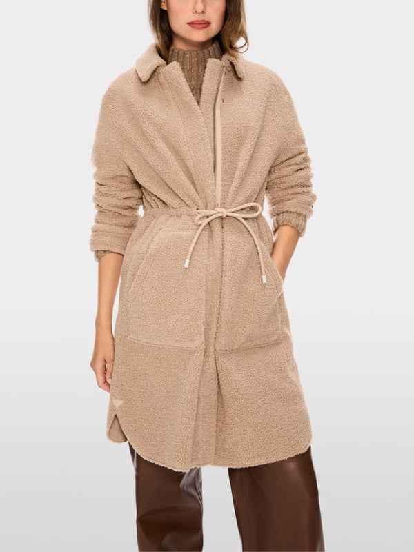 Marc Cain Mantel In Lockigem Fun Fur