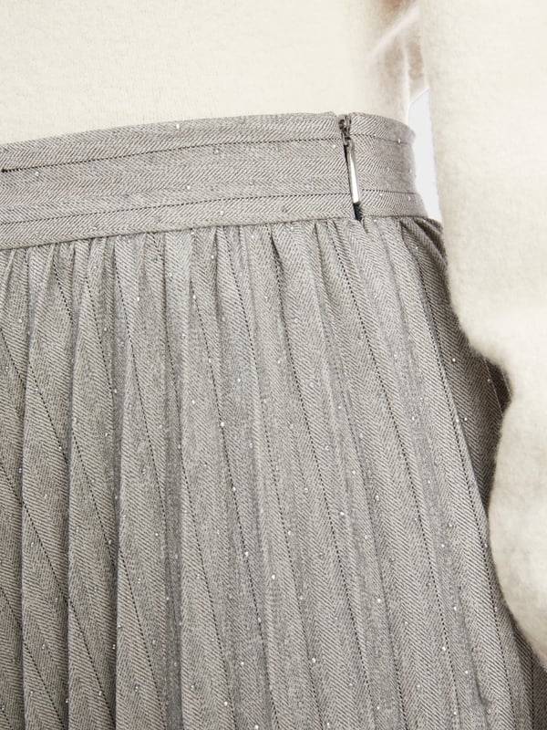 Marc Cain Maxirock Mit Plissee Und Glitzer