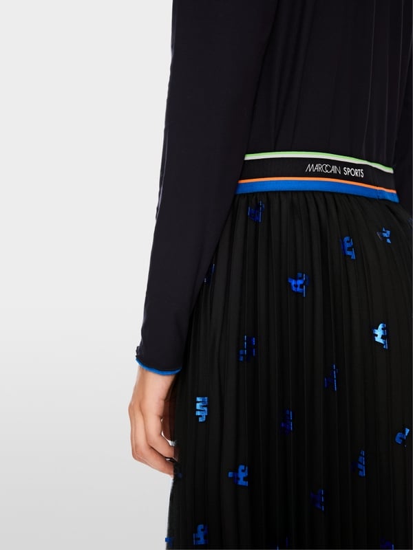 Marc Cain Midi-Plissee-Rock In Tüll