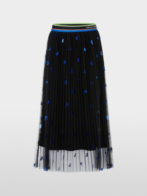 Marc Cain Midi-Plissee-Rock In Tüll