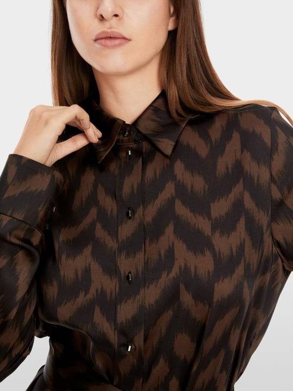 Marc Cain Midikleid In Fischgrat-Dessin