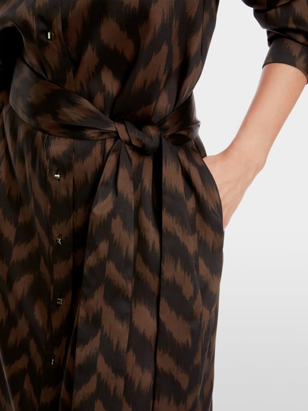 Marc Cain Midikleid In Fischgrat-Dessin