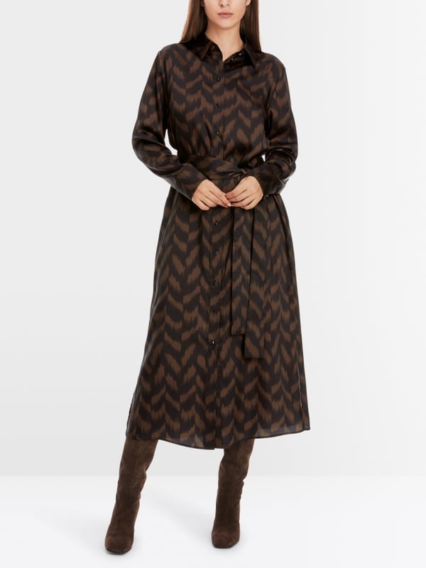 Marc Cain Midikleid In Fischgrat-Dessin