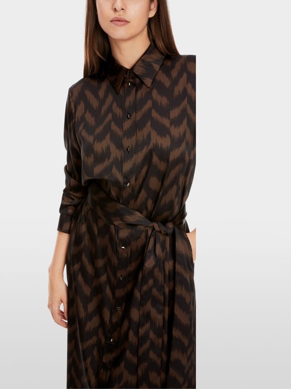 Marc Cain Midikleid In Fischgrat-Dessin