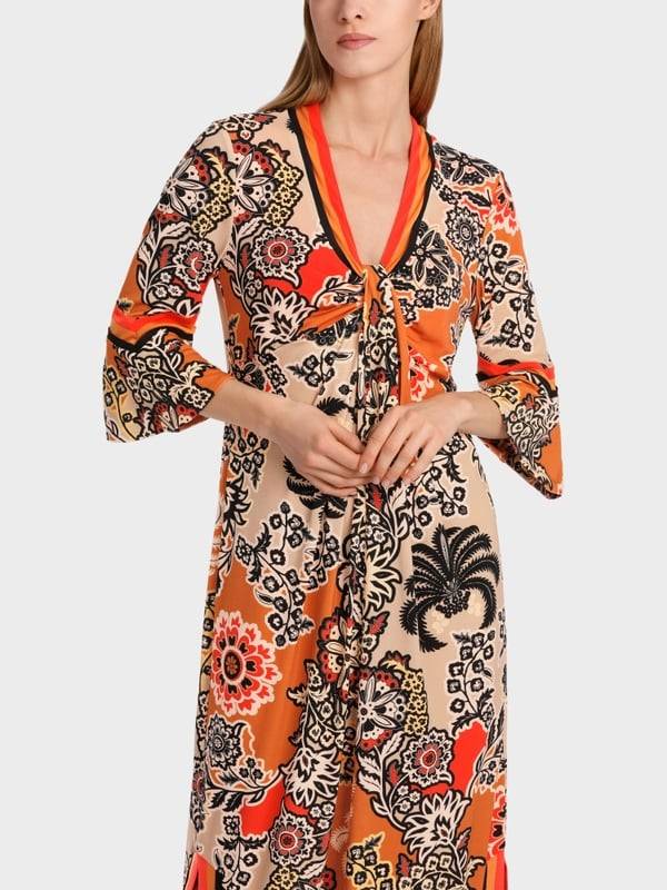 Marc Cain Midilanges Kleid Im Seventies Style