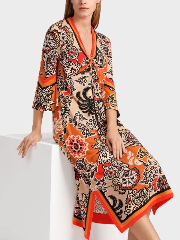 Marc Cain Midilanges Kleid Im Seventies Style