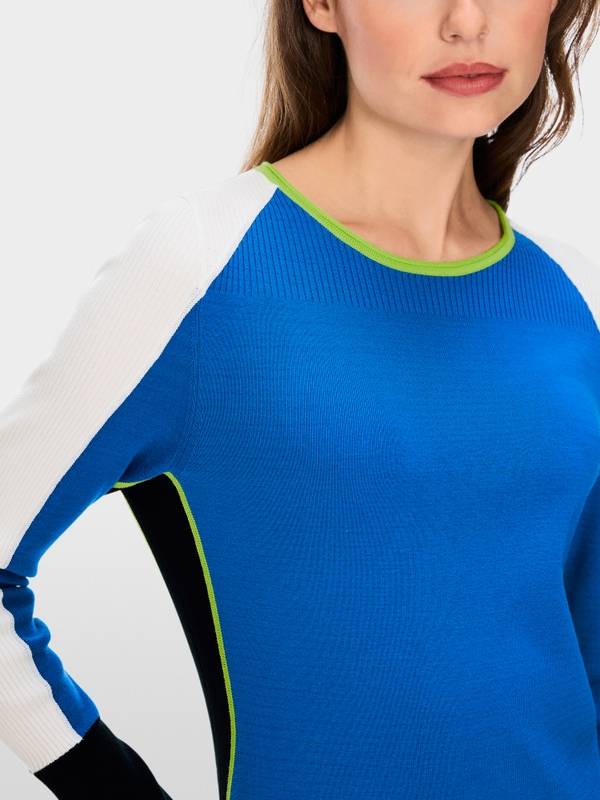 Marc Cain Mini-Strickkleid In Colorblocking