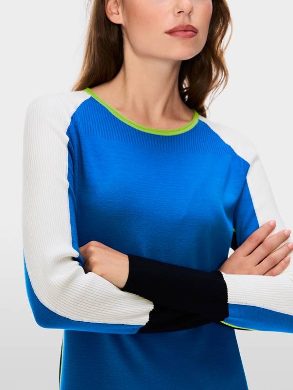 Marc Cain Mini-Strickkleid In Colorblocking