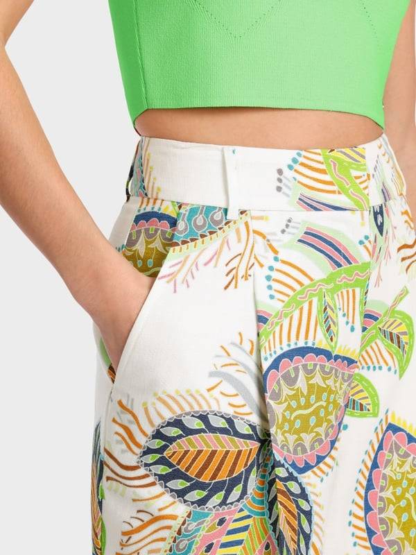 Marc Cain Modell WICHITA – Bundfaltenhose Bedruckt