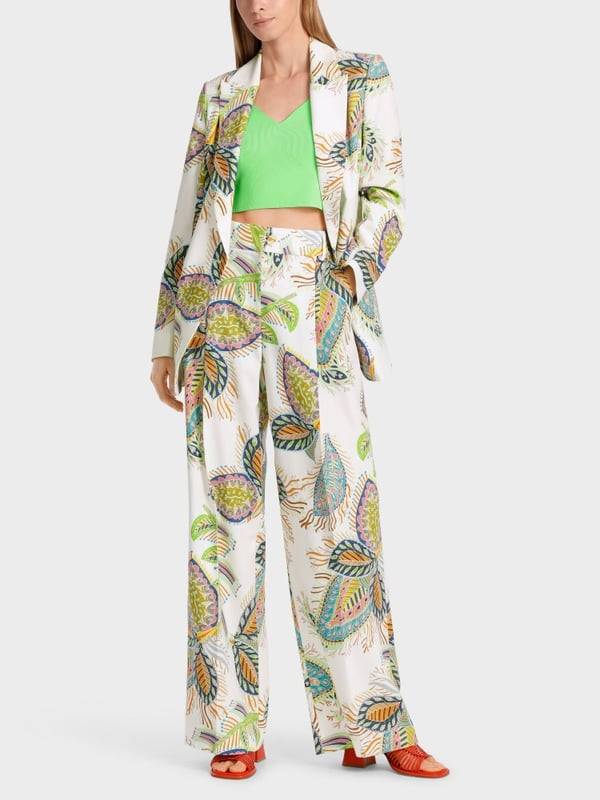 Marc Cain Modell WICHITA – Bundfaltenhose bedruckt