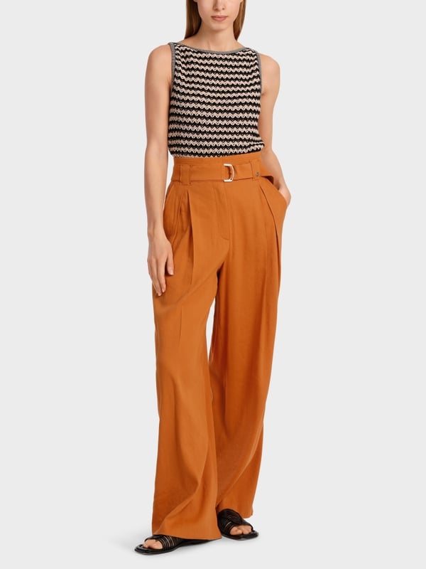 Marc Cain Modell WICHITA – Hose im Paperbag-Style