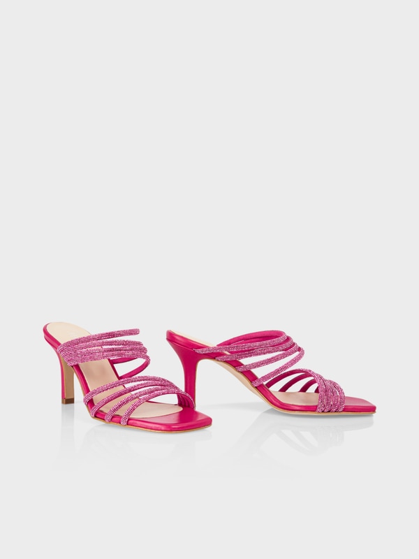 Marc Cain Mules mit Glitzerriemen