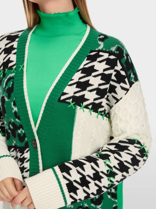 Marc Cain Muster-Mix-Cardigan Aus Wolle