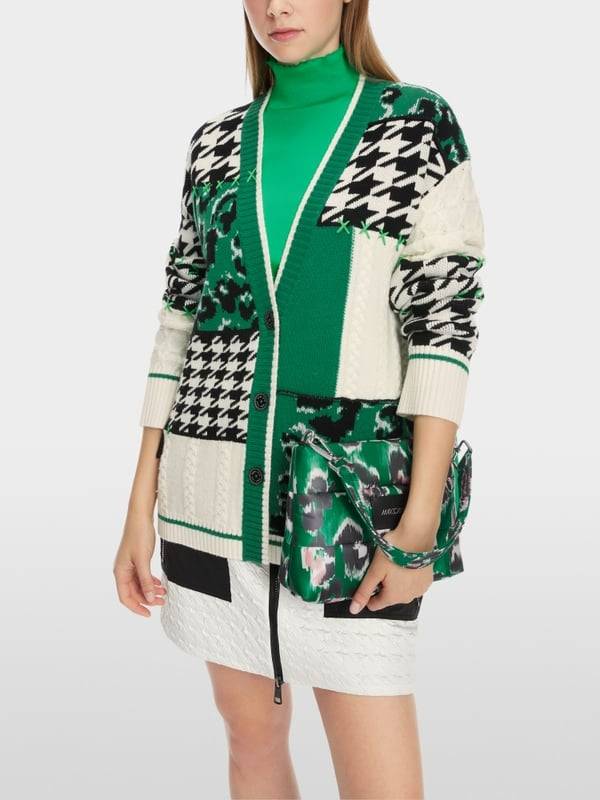 Marc Cain Muster-Mix-Cardigan Aus Wolle