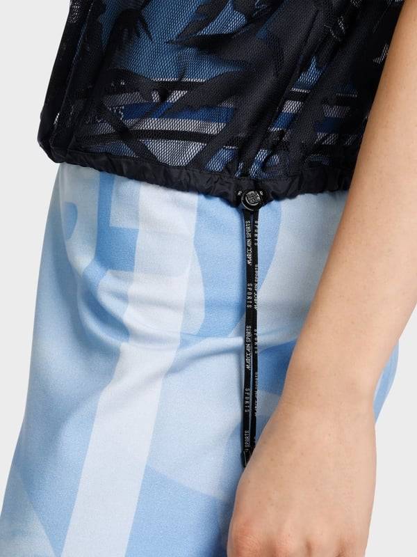 Marc Cain Netz-Poloshirt Mit Palmendessin