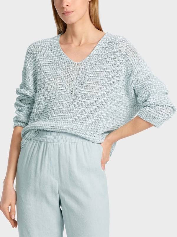Marc Cain Oversized Sweater Mit V-Ausschnitt