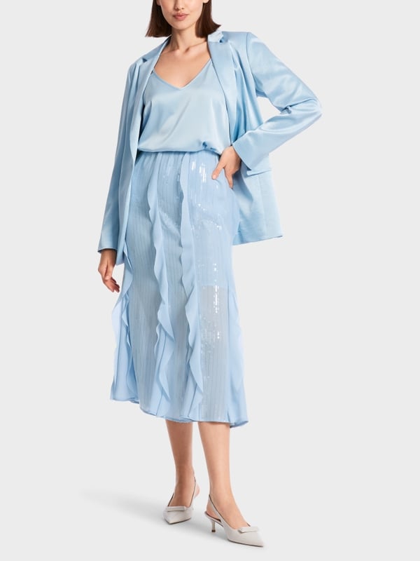 Marc Cain Pailletten-Rock mit Volants